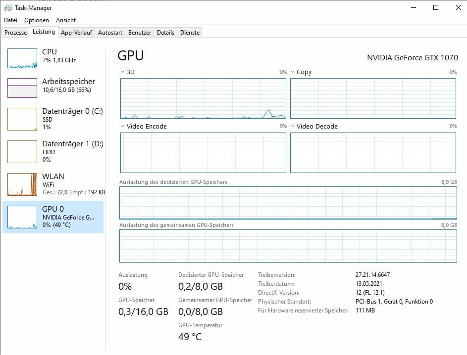 GPU-Temperatur in Task-Manager sehen