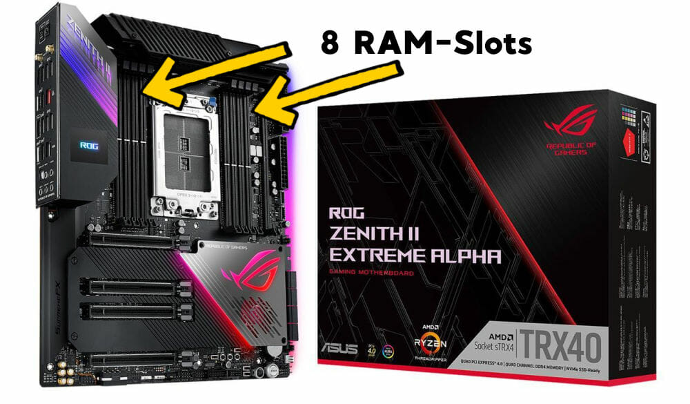 TRX4 Mainboard mit 8 RAM-Slots