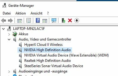 NVIDIA Audio Dienst