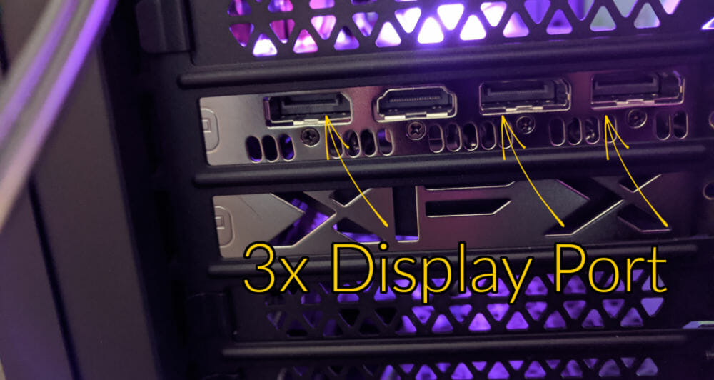 XFX Radeon 6700 XT Grafikkarte mit Anschlüssen