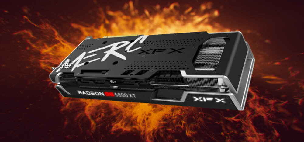Die beste RX 6800 XT auf einem roten Hintergrund