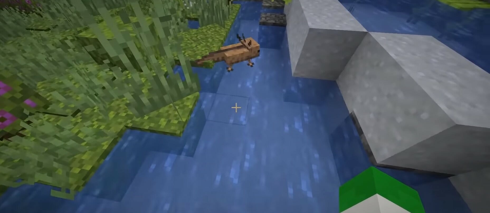 Brauner Axolotl in Minecraft