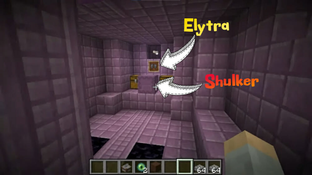 Minecraft Elytra in Endschiff