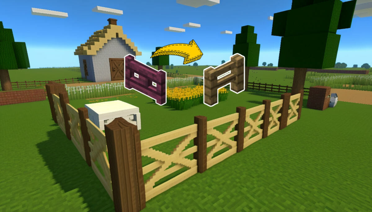 Zäune in Minecraft auf einer Farm