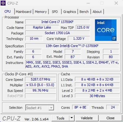 CPU-Z 13700KF