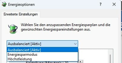 Energiesparmodus Windows 11