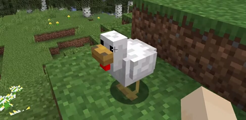 Ein Minecraft Huhn
