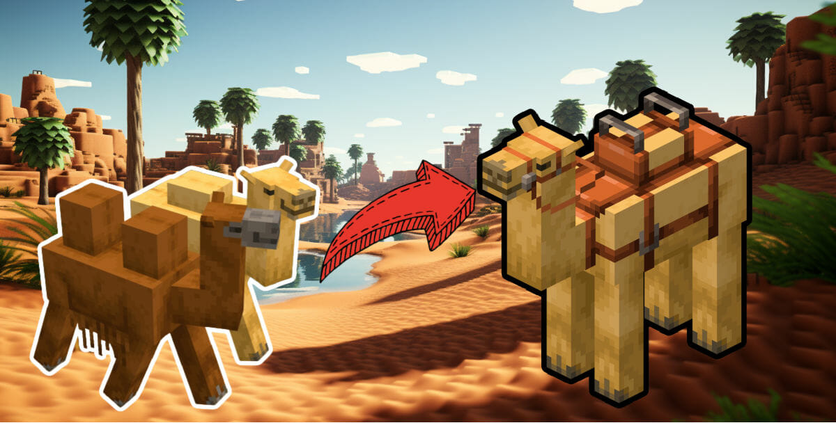 Kamele in Minecraft Wüste
