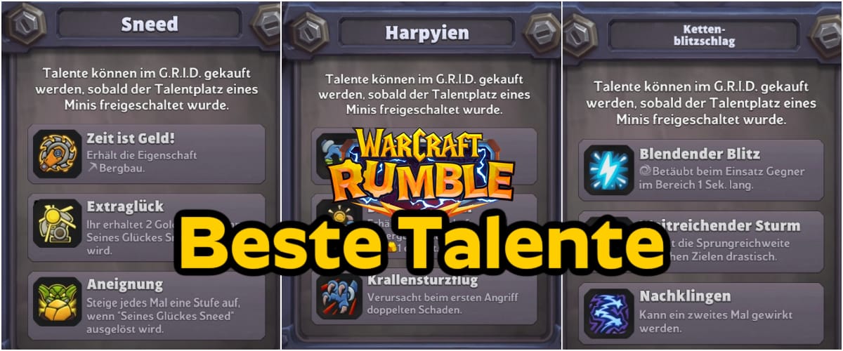 Warcraft Rumble Beste Talente
