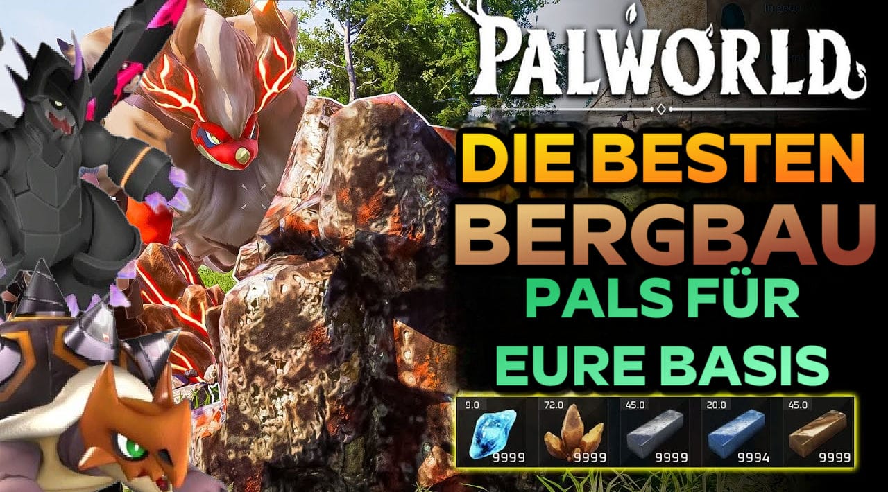 Beste Bergbau-Pals Palworld Titelbild